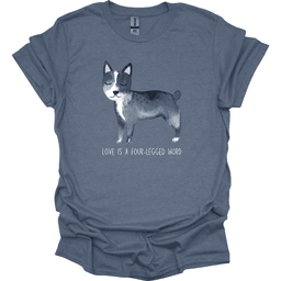 Boston Terrier Love Is A Four Legged Word T Shirt Gift For Dog Lover