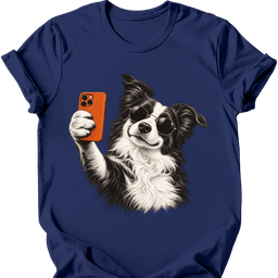 Border Collie Selfie Dog T Shirt Gift For Dog Lover