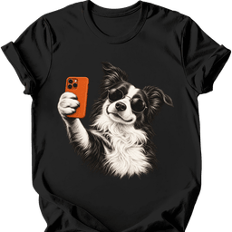 Border Collie Selfie Dog T Shirt Gift For Dog Lover