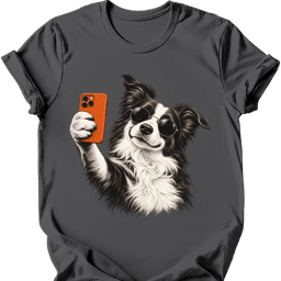 Border Collie Selfie Dog T Shirt Gift For Dog Lover