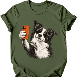 Border Collie Selfie Dog T Shirt Gift For Dog Lover