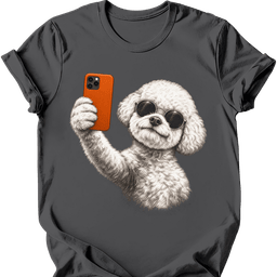 Bichon Frise Selfie Dog T Shirt Gift For Dog Lover