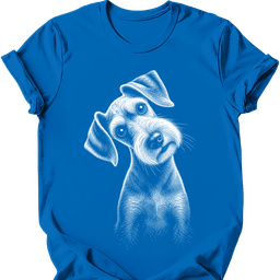 Bedlington Terrier Tilted Dog T Shirt Gift For Dog Lover