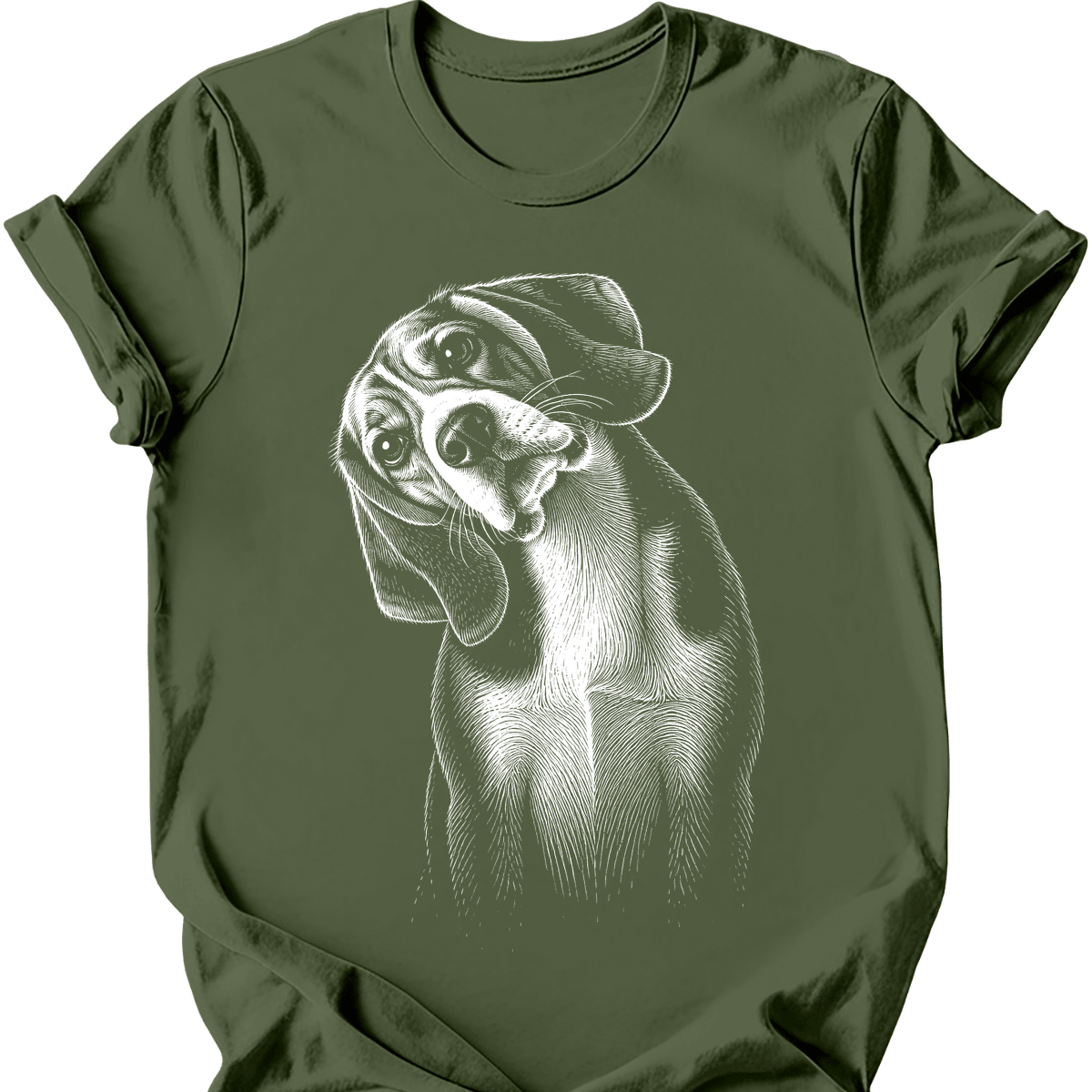 Beagle Tilted Dog T Shirt Gift For Dog Lover