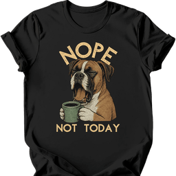 Boxer Not Today T Shirt Gift For Dog Lover