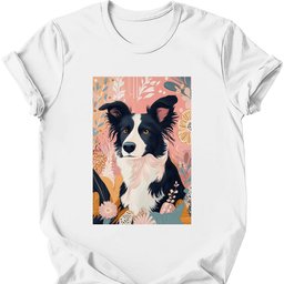 Border Collie Boho Dog T Shirt Gift For Dog Lover