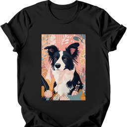 Border Collie Boho Dog T Shirt Gift For Dog Lover
