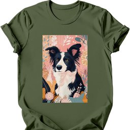 Border Collie Boho Dog T Shirt Gift For Dog Lover