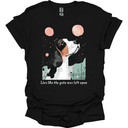 Basset Hound Live Like The Gate Was Left Open T Shirt Gift For Dog Lover