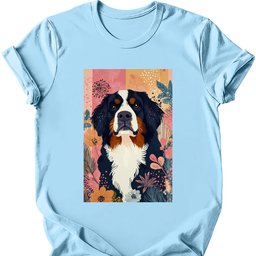 Bernese Mountain Dog Boho Dog T Shirt Gift For Dog Lover