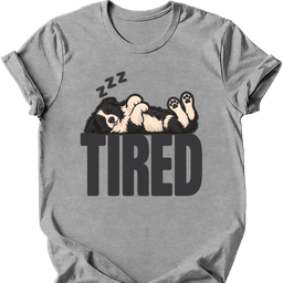 Border Collie Tired Dog T Shirt Gift For Dog Lover