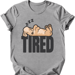 Bedlington Terrier Tired Dog T Shirt Gift For Dog Lover