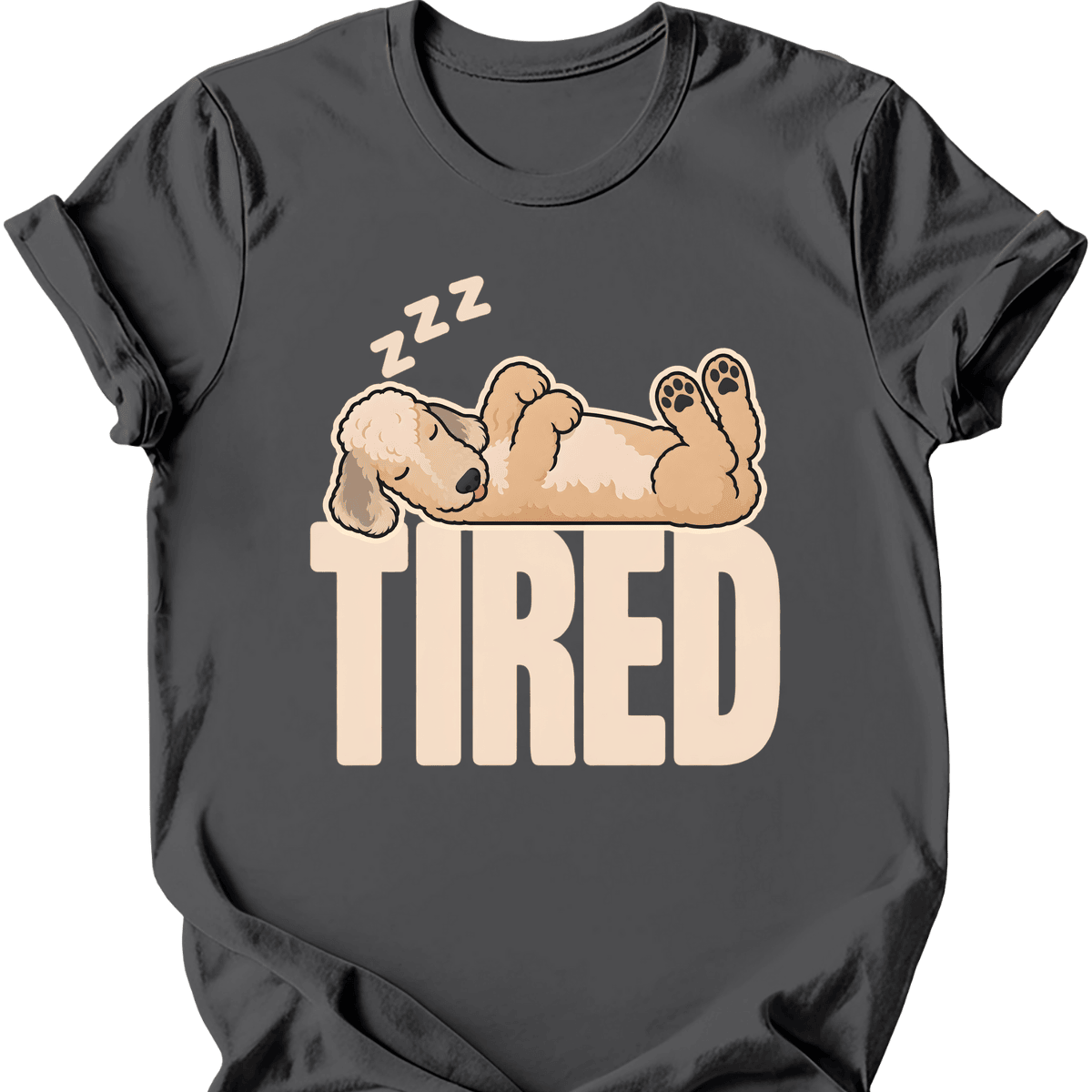 Bedlington Terrier Tired Dog T Shirt Gift For Dog Lover