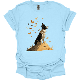 Border Collie Fall Dog T Shirt Gift For Dog Lover