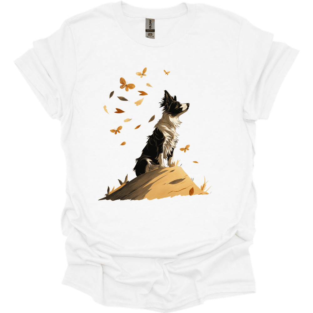 Border Collie Fall Dog T Shirt Gift For Dog Lover