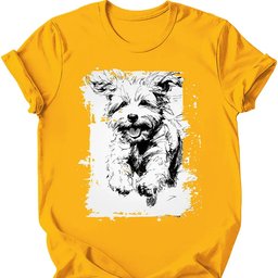 Bichon Frise Running Dog T Shirt Gift For Dog Lover