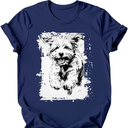 Bichon Frise Running Dog T Shirt Gift For Dog Lover