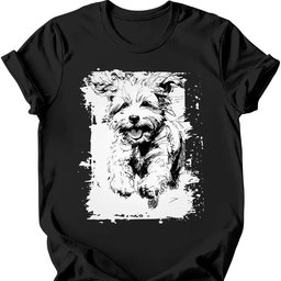 Bichon Frise Running Dog T Shirt Gift For Dog Lover