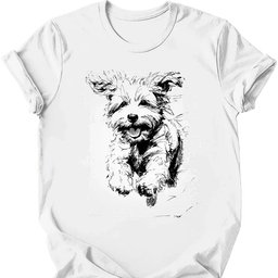 Bichon Frise Running Dog T Shirt Gift For Dog Lover