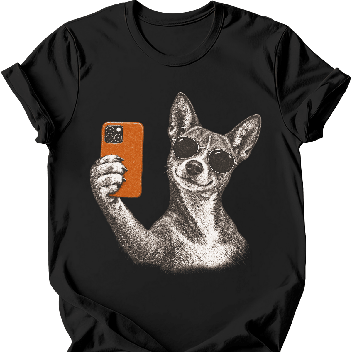Basenji Selfie Dog T Shirt Gift For Dog Lover