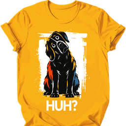 Black Labrador Huh Dog T Shirt Gift For Dog Lover