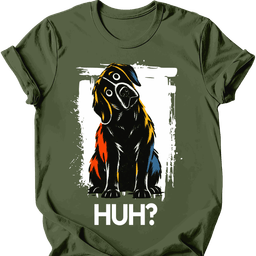 Black Labrador Huh Dog T Shirt Gift For Dog Lover