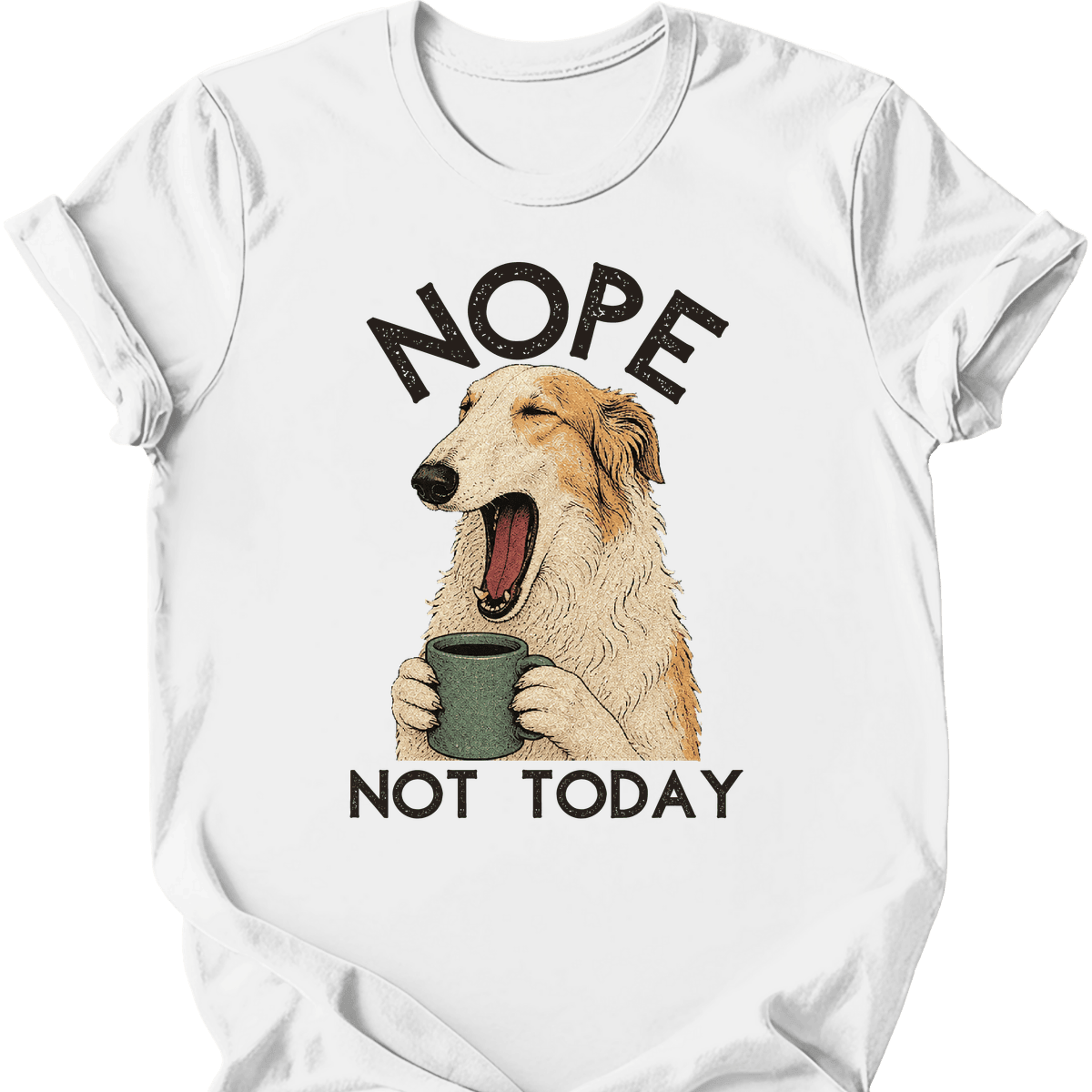Borzoi Not Today T Shirt Gift For Dog Lover