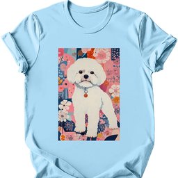Bichon Frise Boho Dog T Shirt Gift For Dog Lover