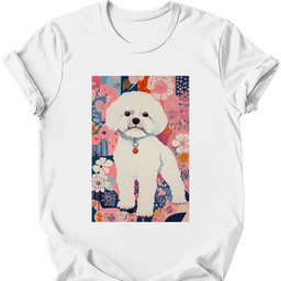 Bichon Frise Boho Dog T Shirt Gift For Dog Lover