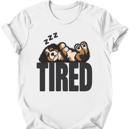 Bernedoodle Tired Dog T Shirt Gift For Dog Lover