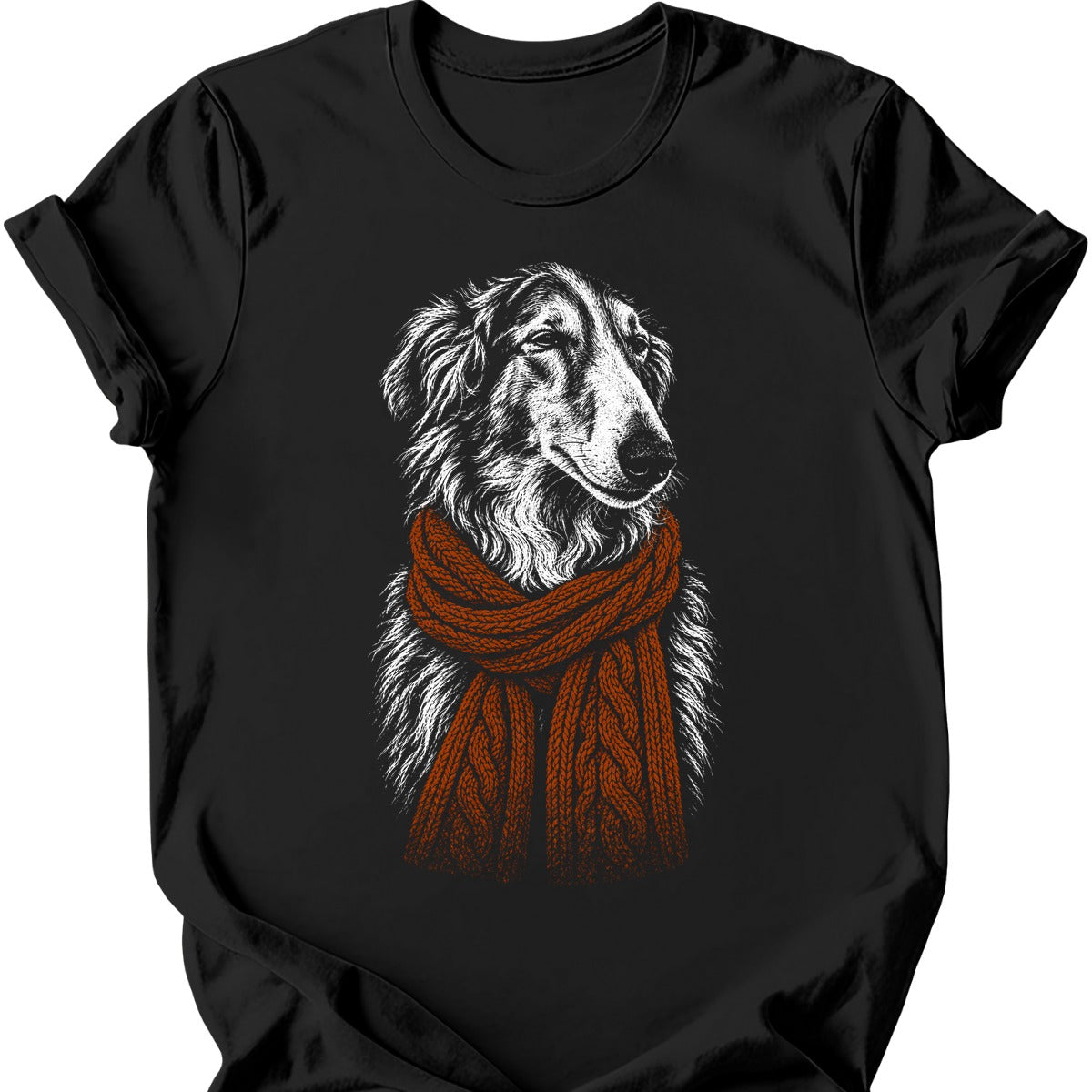 Borzoi Winter Dog T Shirt Gift For Dog Lover