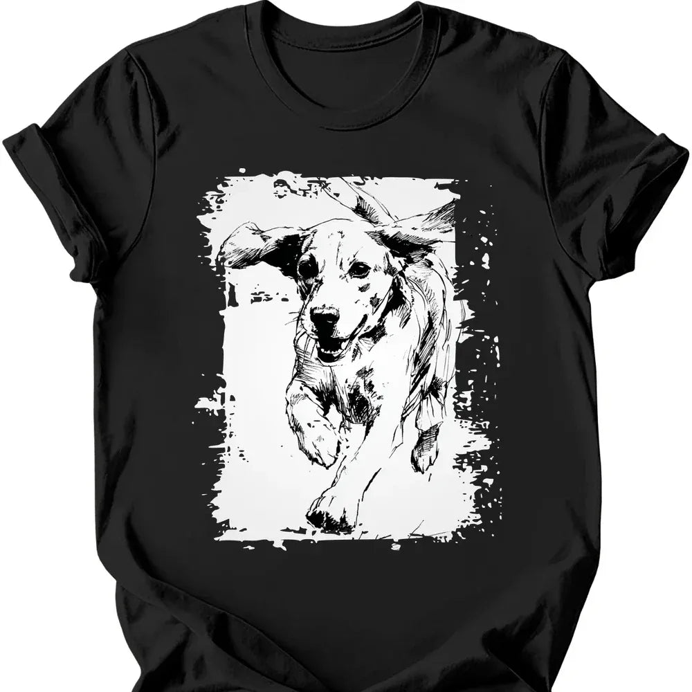 Beagle Running Dog T Shirt Gift For Dog Lover