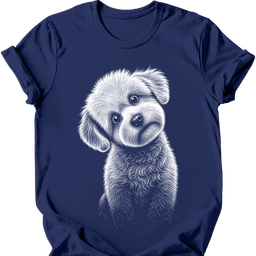 Bichon Frise Tilted Dog T Shirt Gift For Dog Lover