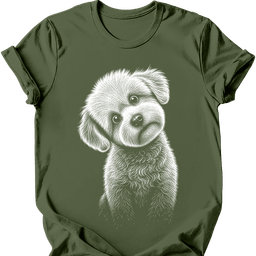 Bichon Frise Tilted Dog T Shirt Gift For Dog Lover