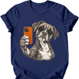 Boxer Selfie Dog T Shirt Gift For Dog Lover