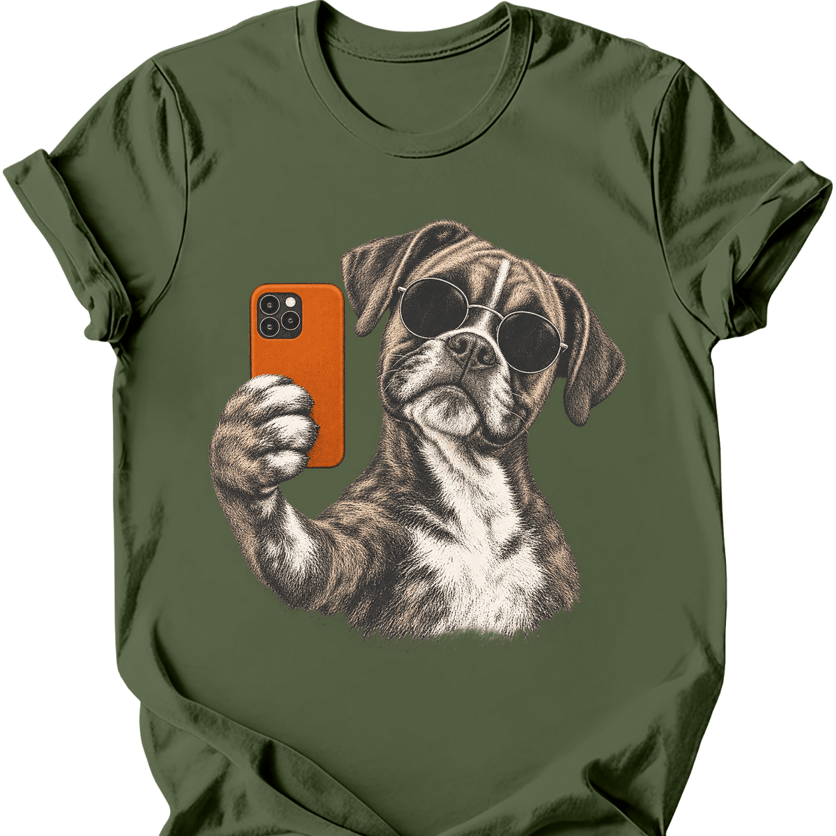 Boxer Selfie Dog T Shirt Gift For Dog Lover