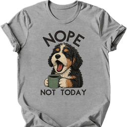 Bernedoodle Not Today T Shirt Gift For Dog Lover