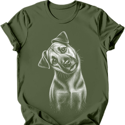Border Terrier Tilted Dog T Shirt Gift For Dog Lover