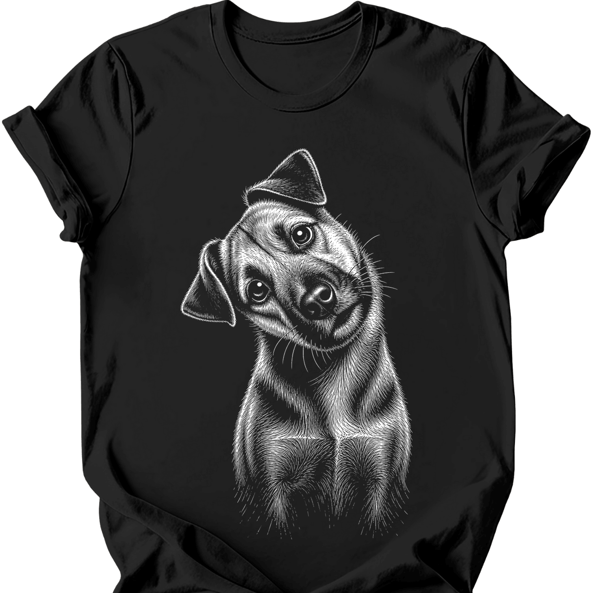 Border Terrier Tilted Dog T Shirt Gift For Dog Lover