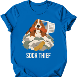 Basset Hound Sock Thief T Shirt Gift For Dog Lover