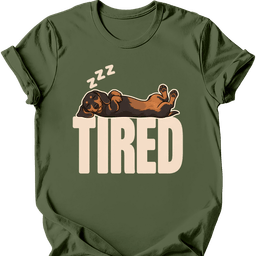 Dachshund Tired Dog T Shirt Gift For Dog Lover