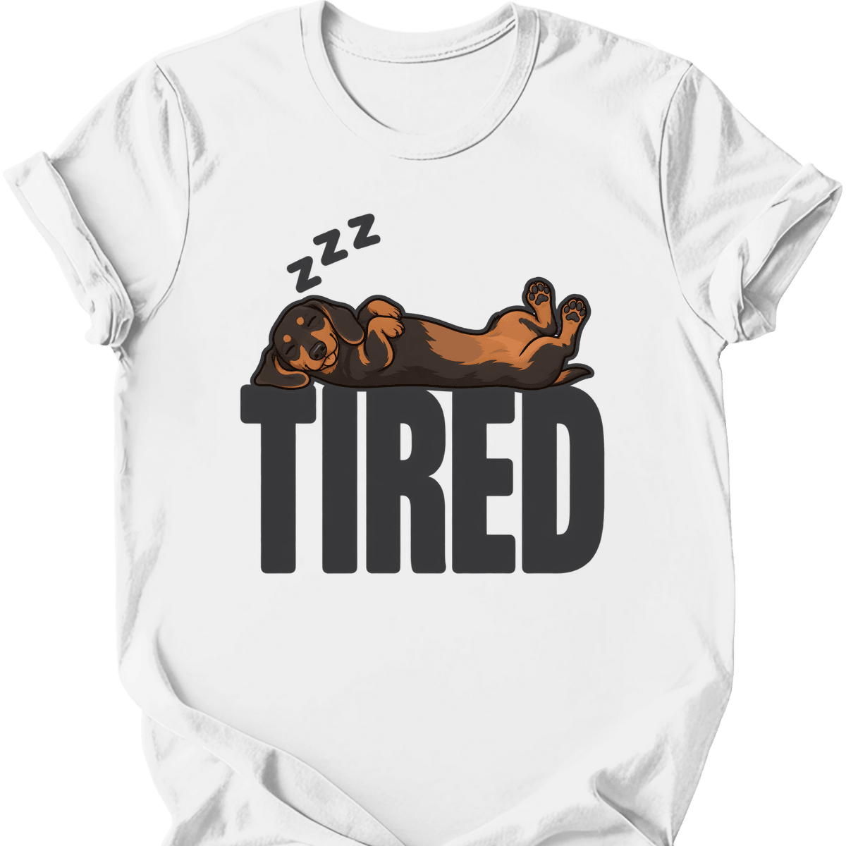 Dachshund Tired Dog T Shirt Gift For Dog Lover