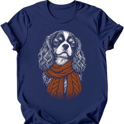 Cavalier King Charles Spaniel Winter Dog T Shirt Gift For Dog Lover
