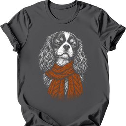 Cavalier King Charles Spaniel Winter Dog T Shirt Gift For Dog Lover