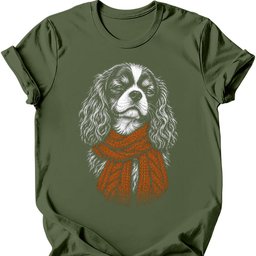 Cavalier King Charles Spaniel Winter Dog T Shirt Gift For Dog Lover