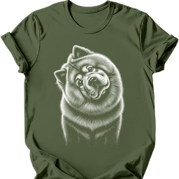 Chow Chow Tilted Dog T Shirt Gift For Dog Lover