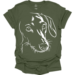Dachshund Line Art T Shirt Gift For Dog Lover