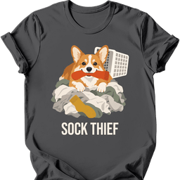Corgi Sock Thief T Shirt Gift For Dog Lover