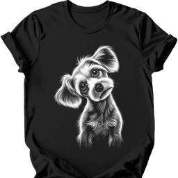 Chinese Crested Tilted Dog T Shirt Gift For Dog Lover