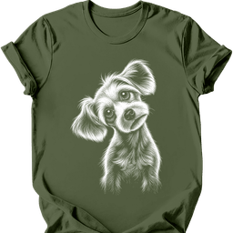 Chinese Crested Tilted Dog T Shirt Gift For Dog Lover